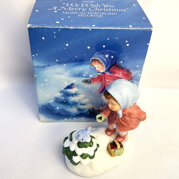Avon “We Wish you a Merry Christmas” Vintage Musical Porcelain Figurine 1986 - Picture 3 of 11
